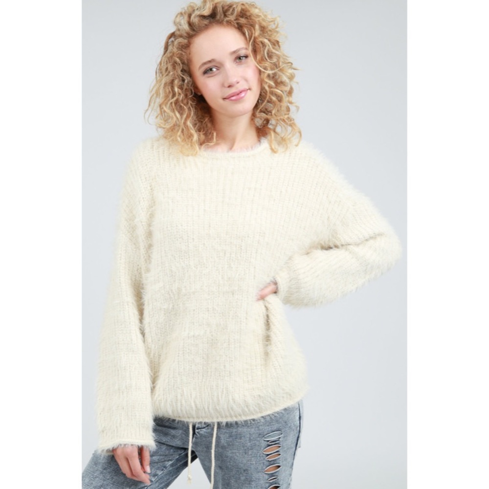 POL Oversized Fuzzy Sweater